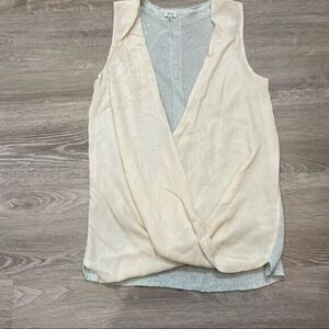 Aritzia Babaton Silk Top Knit Back Crochet Knit Back XXS